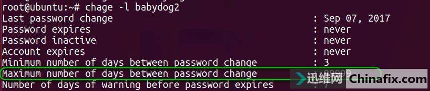 如何运用chage命令修改密码运用期限？