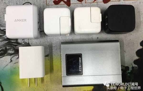 几款电源适配器（充电器）纹波对比