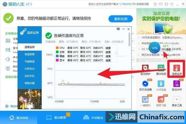 电脑自动关机？驱动人生温度监测找出是尘太多的锅