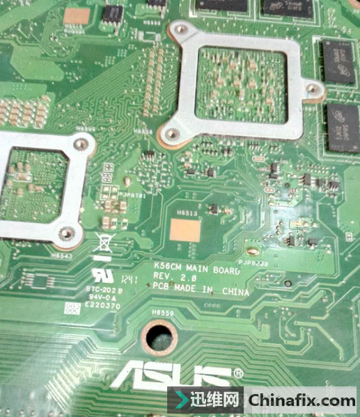 华硕笔记本开机掉电检修思路