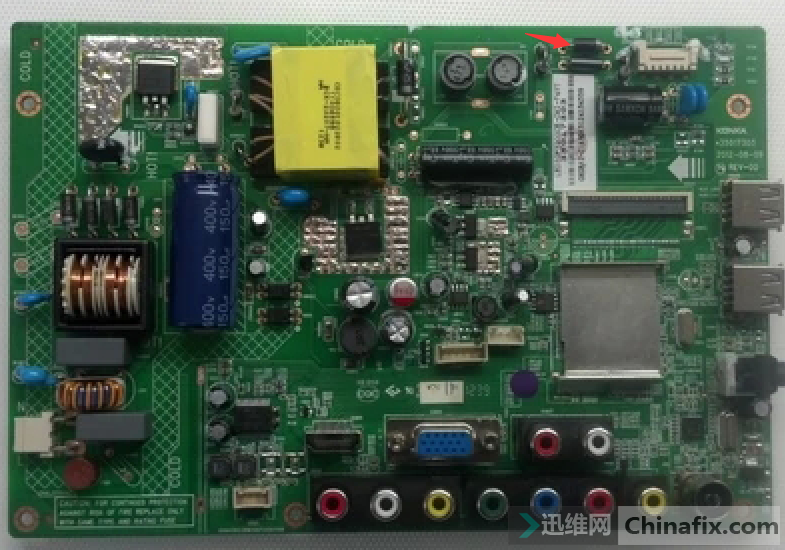 康佳32E330C开机一闪即灭无背光检修思路
