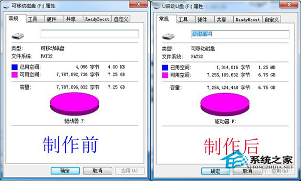 使用U盘制作启动盘后容量变小如何维修？