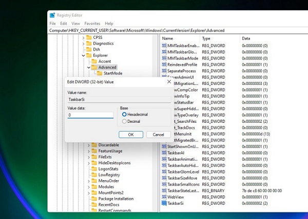 Win11任务栏大小怎么调整？Win11任务栏大小设置教程