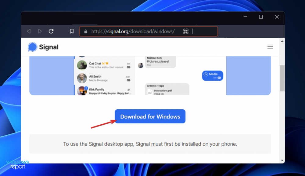 Win11系统访问使用Signal应用程序的方法
