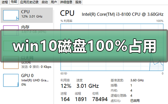 Win10磁盘100%占用如何维修？Win10磁盘100%各种卡死怎么修理