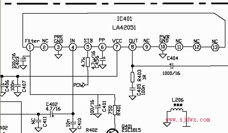 伴音LA42051和LA42352引脚功能代换资料