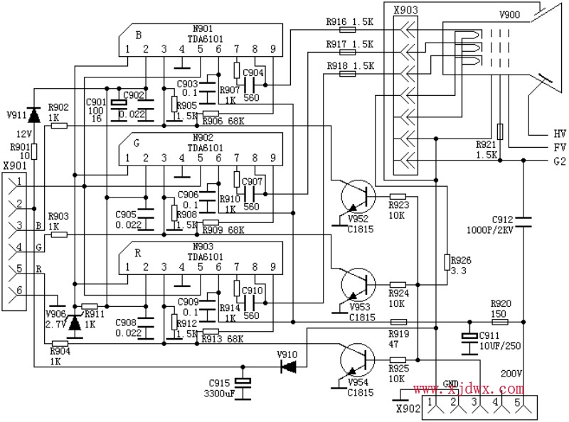 TDA6101集成块引脚功能