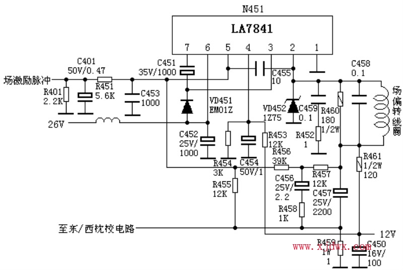 LA7840 LA7841 LA7845系列场输出集成块引脚功能