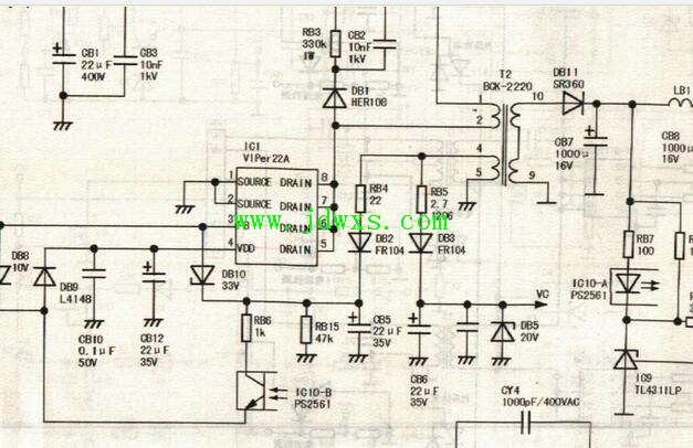 VIPER22A VIPER12A工作原理引脚功能应用电路图纸与分析