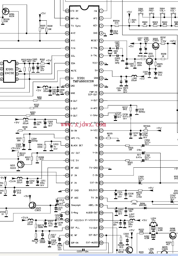 小信号单片TMP8803CSN引脚功能资料