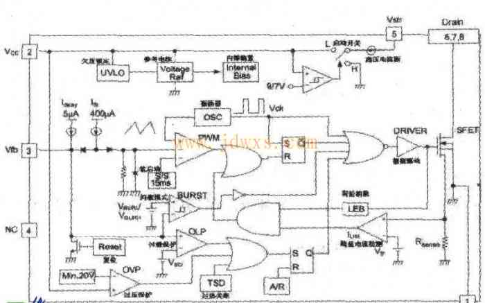 卫星机顶盒电源Q100引脚功能参数和应用电路电路图纸分享