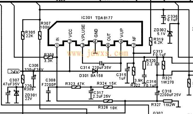 场块TDA8177引脚功能应用资料代换