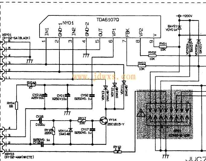 TDA6107Q和TDA6108JF引脚功能数据电压和代换资料