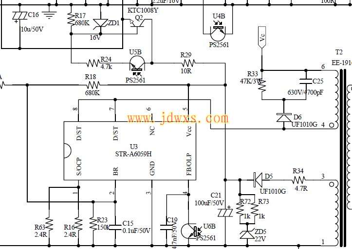 STR-A6059H应用电路图纸资料