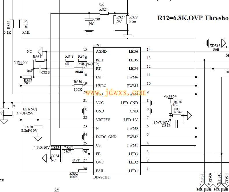 BD9262FP电路图纸引脚功能