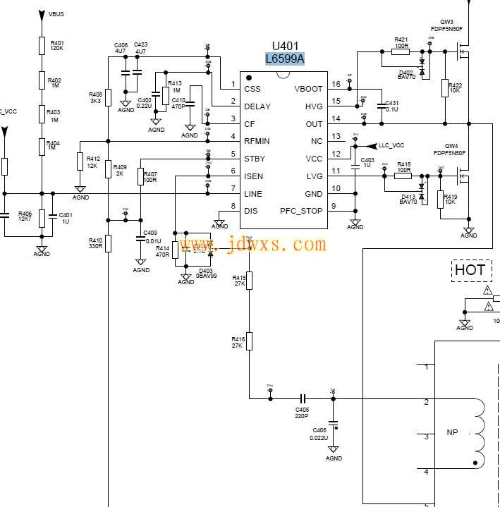 L6599A电路图纸引脚功能应用资料