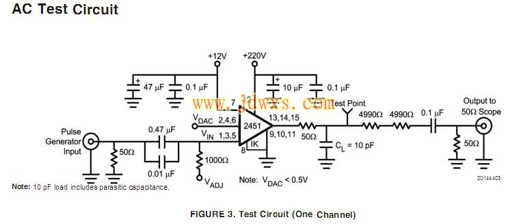 LM2451 视频信号放大处理器 引脚功能电路图