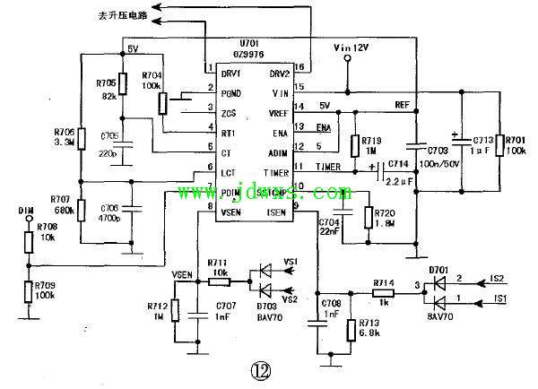 高压板芯片OZ9976应用电路图