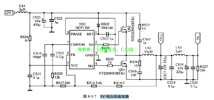 NCP1583电源5V电压形成电路图纸