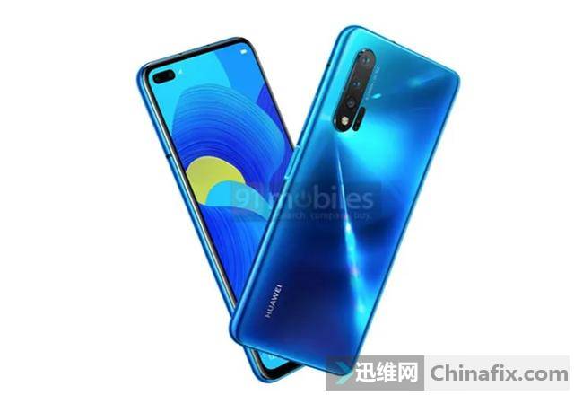 华为nova65G版渲染图曝光：“药丸”打孔屏+双前置摄像头