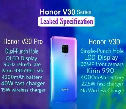 荣耀V30系列曝光双模5G+90Hz屏幕+麒麟990小米太难了
