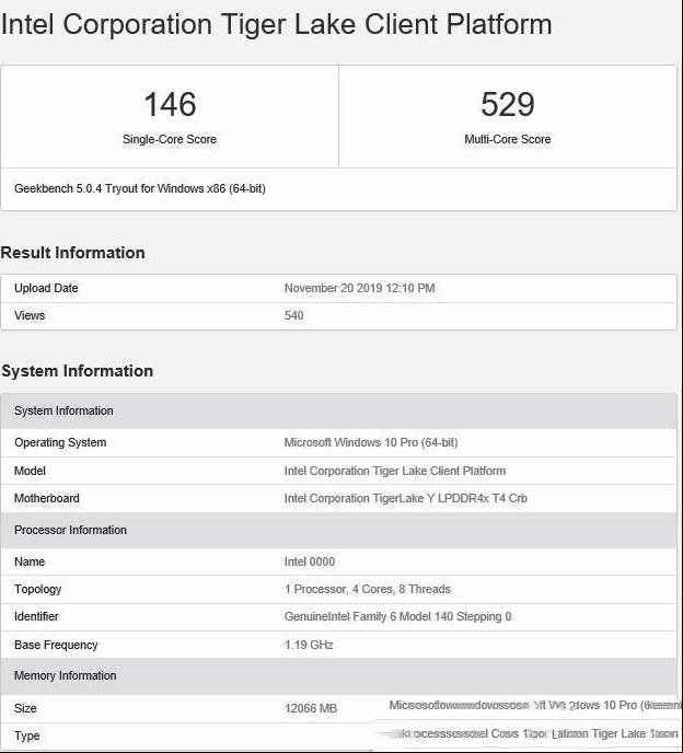 英特尔新款Y系列处理器曝光：4核8线程，苹果MacBookAir将搭载