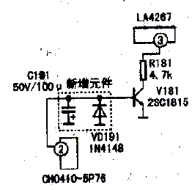 故障电视长虹G2136K彩电，静电打火而损坏主CPU（CH0410－5P76）的改进