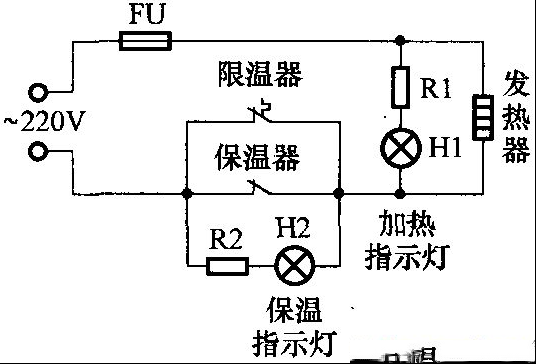 电饭煲电路原理图