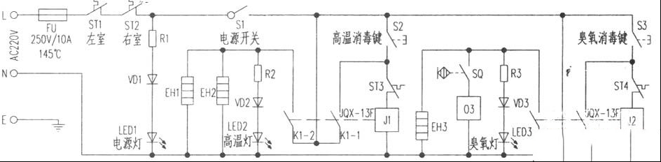 亨美ZLP-76消毒柜电路及维修