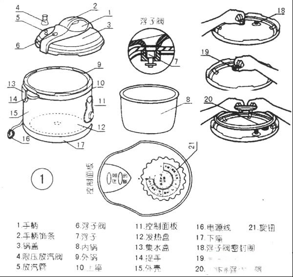 飞鹿TL30-700B电压力锅电路原理与维修
