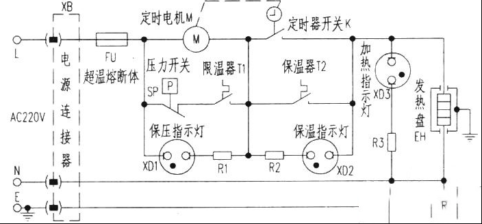 安印WYB50-90电压力锅原理及维修