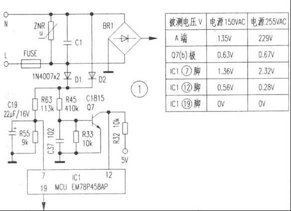D3-5000SB电磁炉电源电压监测保护电路原理
