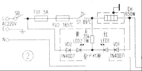 佳意YXS-A201温热饮水机电路原理与维修