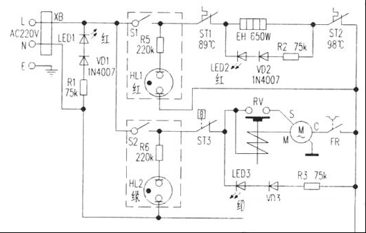 司迈特LRL-275D冷热饮水机电路原理与维修