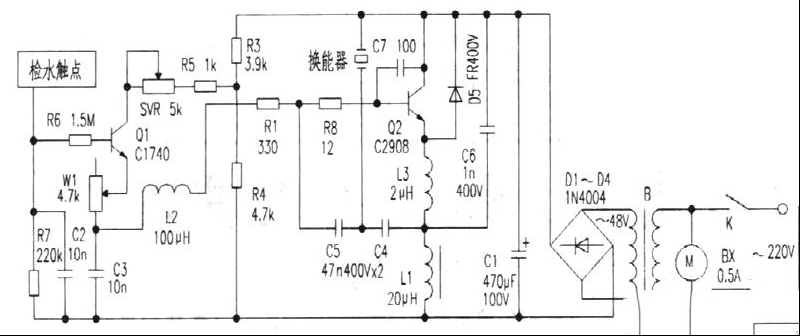 琦丽牌超声波加湿器电路原理与维修