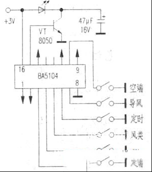 富华KYSK-30A转叶扇遥控器的维修
