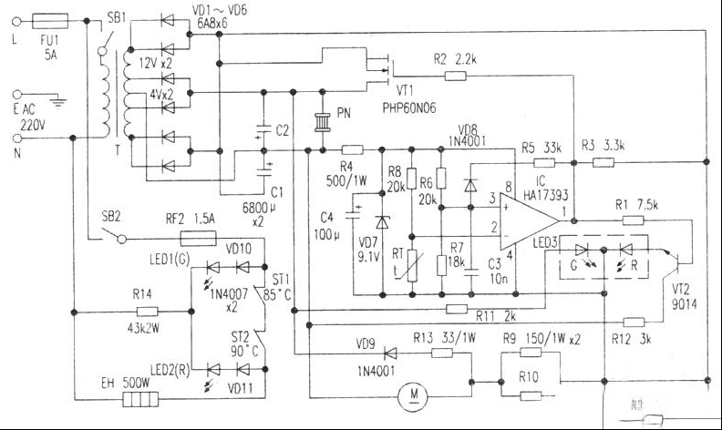 夏尔YLR1-5T/YLR1-5L冷热型饮水机检修思路三例