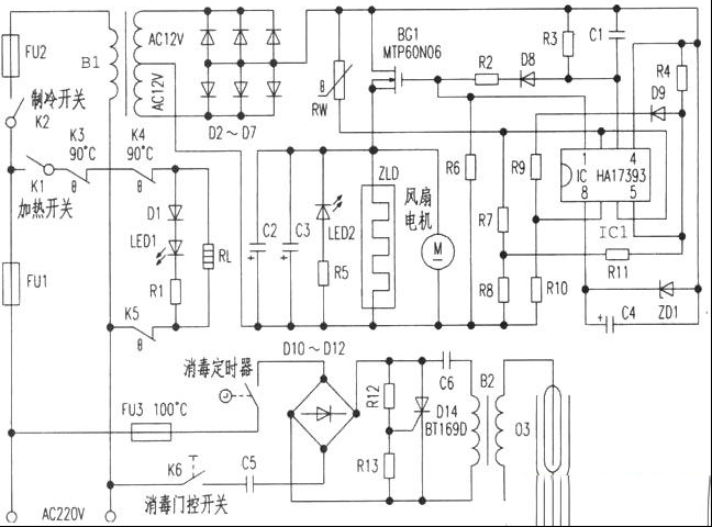 捷发冷热两用型饮水机电路及常见检修思路