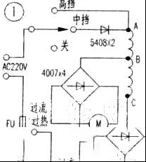 家用电吹风原理与检修思路
