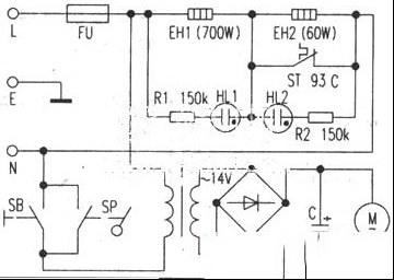 名钻电热水瓶电路原理与维修