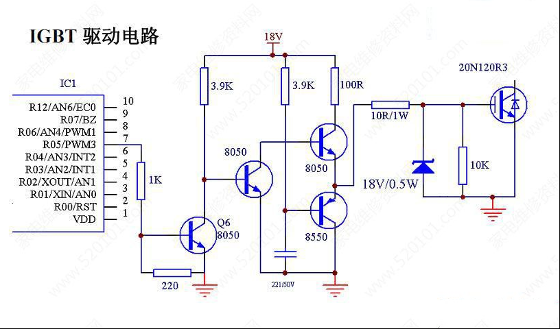 电磁炉IGBT典型驱动电路