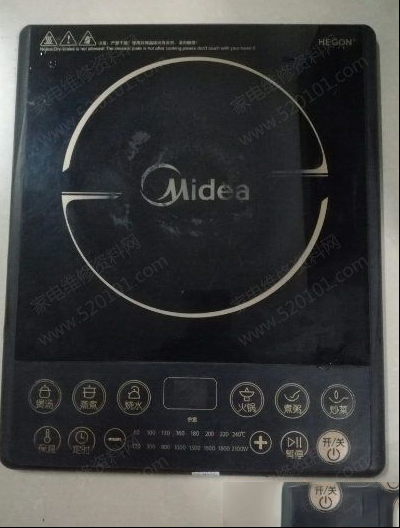 美的C21-RK2101电磁炉不通电的检修思路