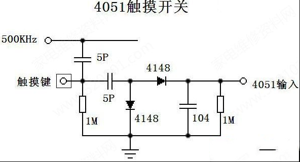 电磁炉4051触摸开关电路图