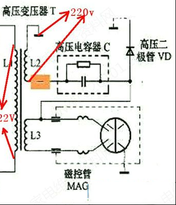 用反接次级的方法检测微波炉变压器好坏（图）