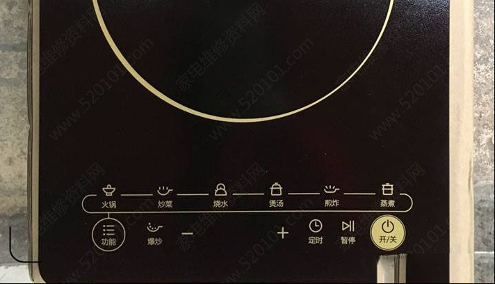 美的C21触摸型电磁炉触摸失灵的维修一例