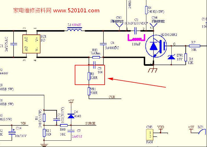 美的C21-SK2115电磁炉间歇性加热的检修思路