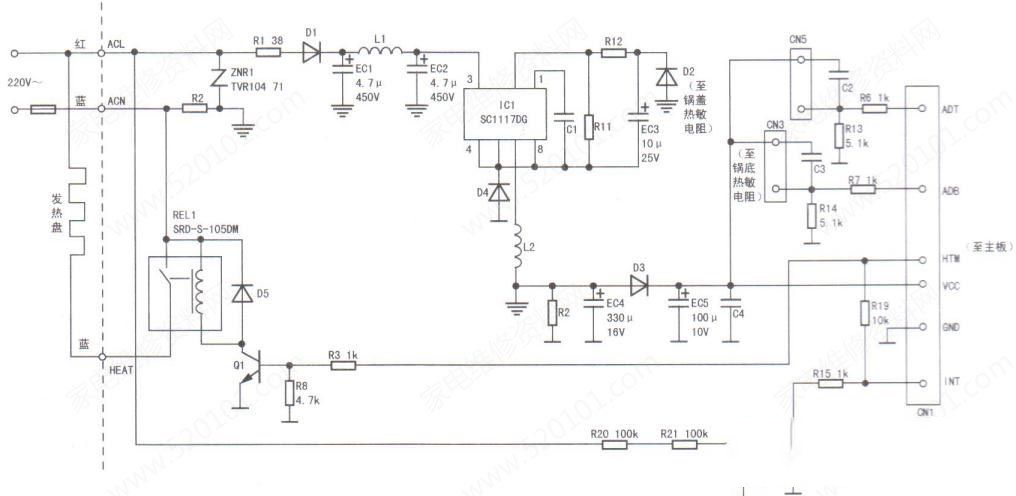 保轩CFXB90-5E智能电饭煲加热过程中会自动跳掉