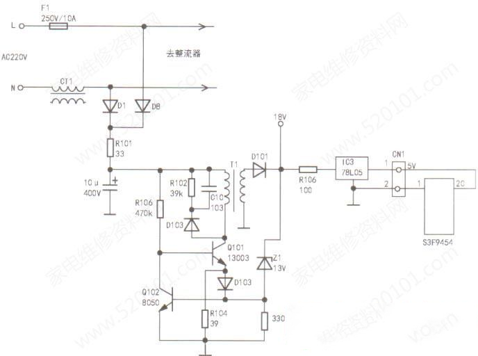 万家乐MC-18E电磁炉通电后无任何反应的检修思路