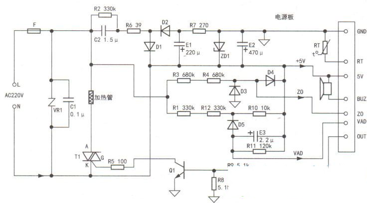 九阳JYZS-K423电炖锅间歇加热的检修思路