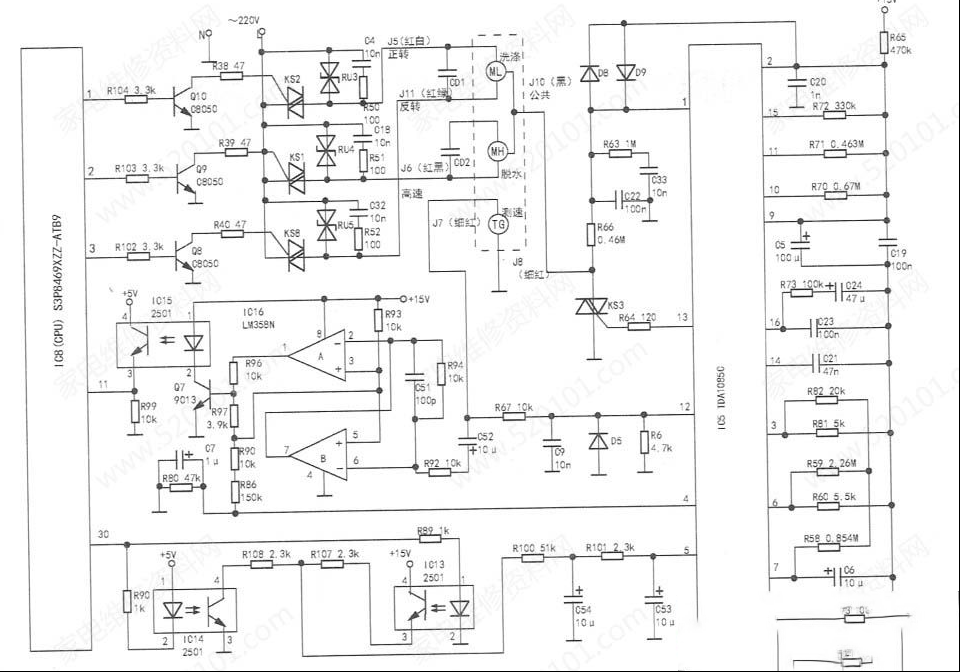 海尔XQG50-S606滚筒洗衣机调速控制电路分析与检修思路